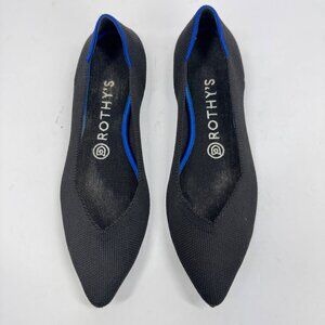 Rothy’s The Point Black Ballet Flats Size 7.5 Slip Ons